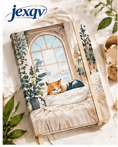 Cozy Window Cat Notebook