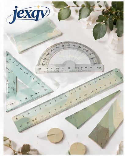 Mint Green Geometry Ruler Set
