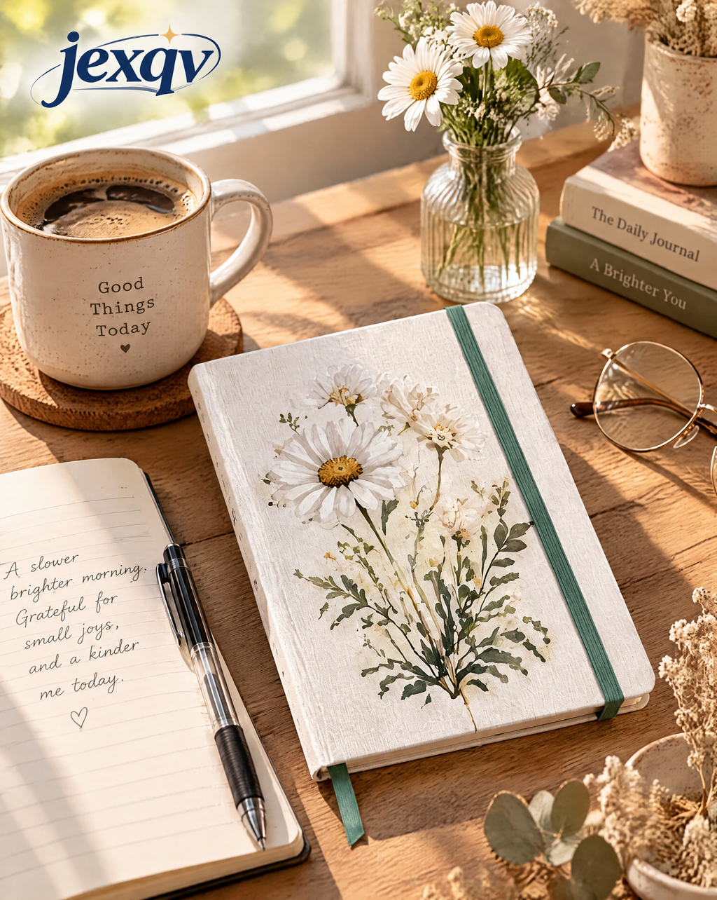 Vintage Daisy Botanical Notebook