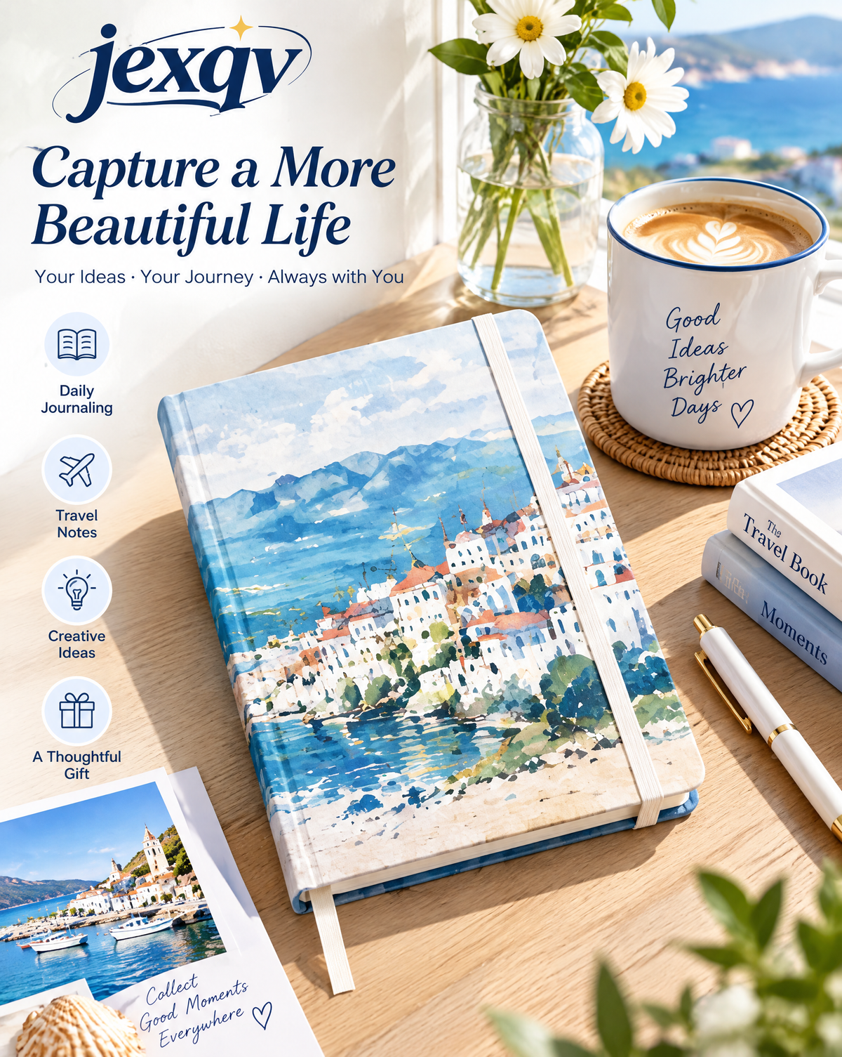 Coastal Village Watercolor Notebook