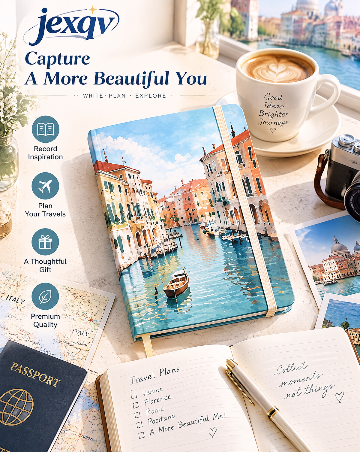 Venice Canal Watercolor Notebook