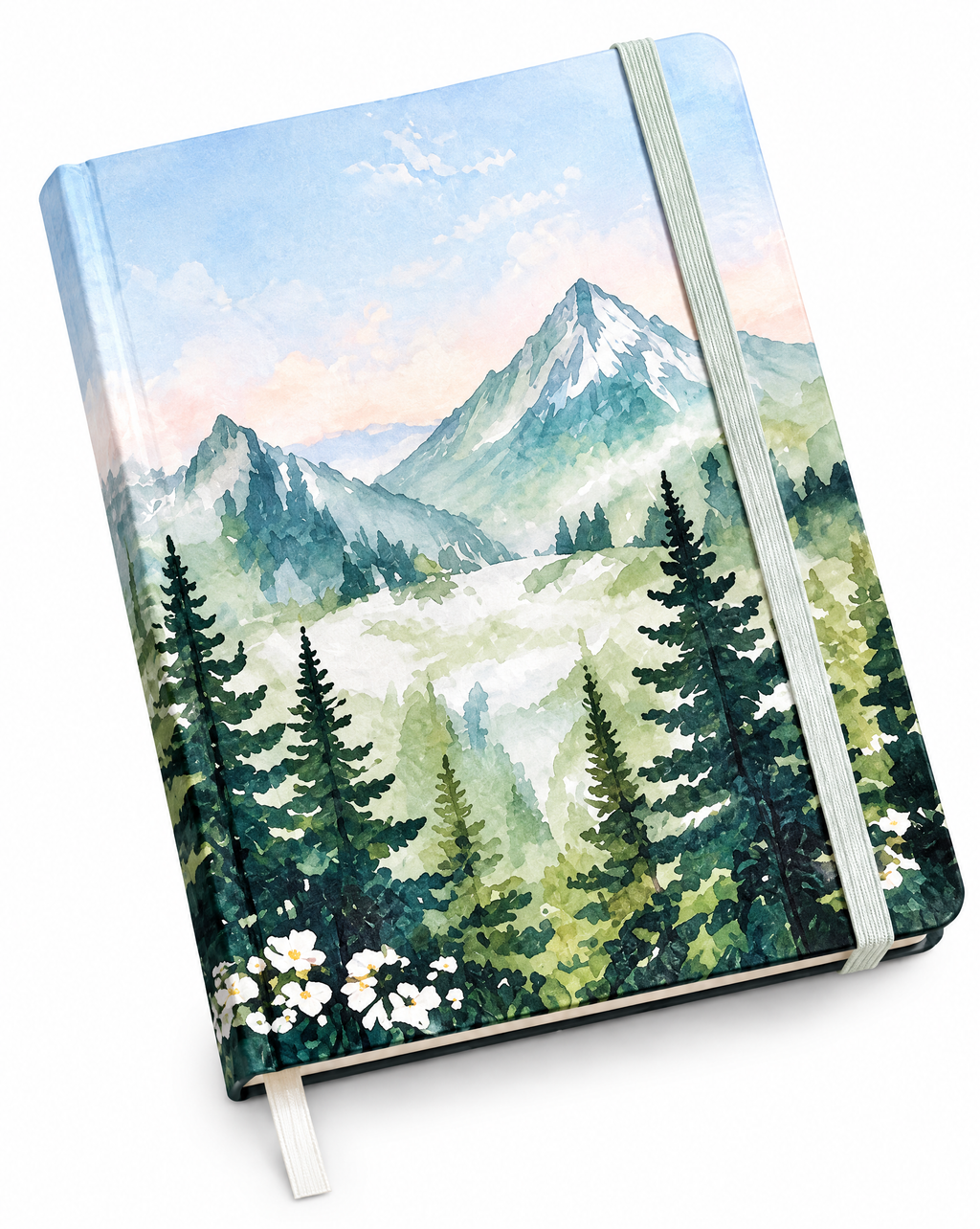 Mountain Forest Watercolor Notebook