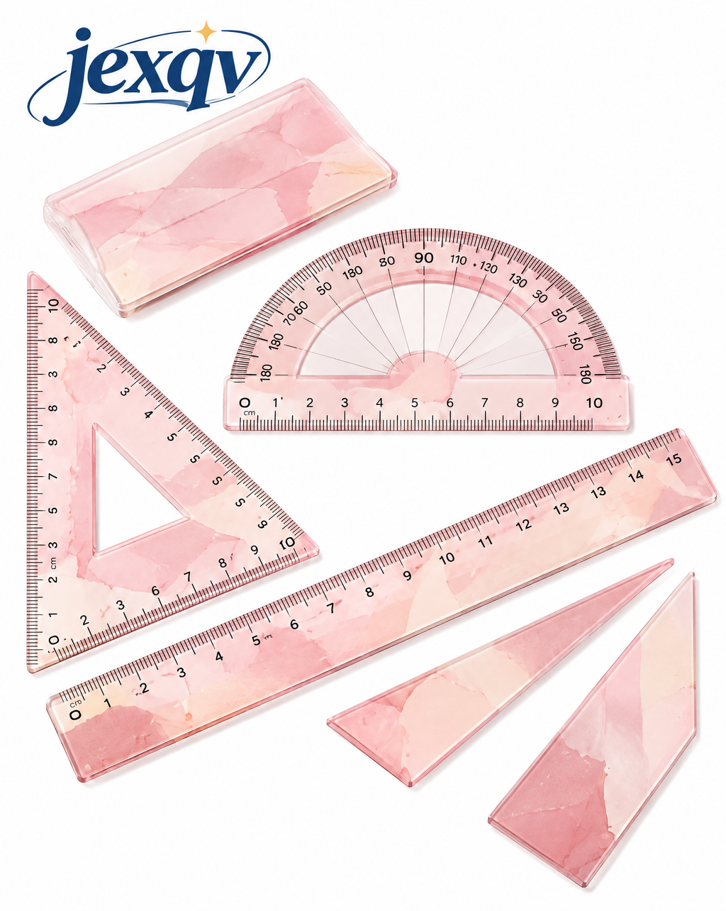 Mint Green Geometry Ruler Set