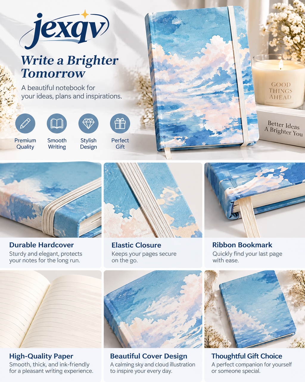 Blue Sky Watercolor Notebook